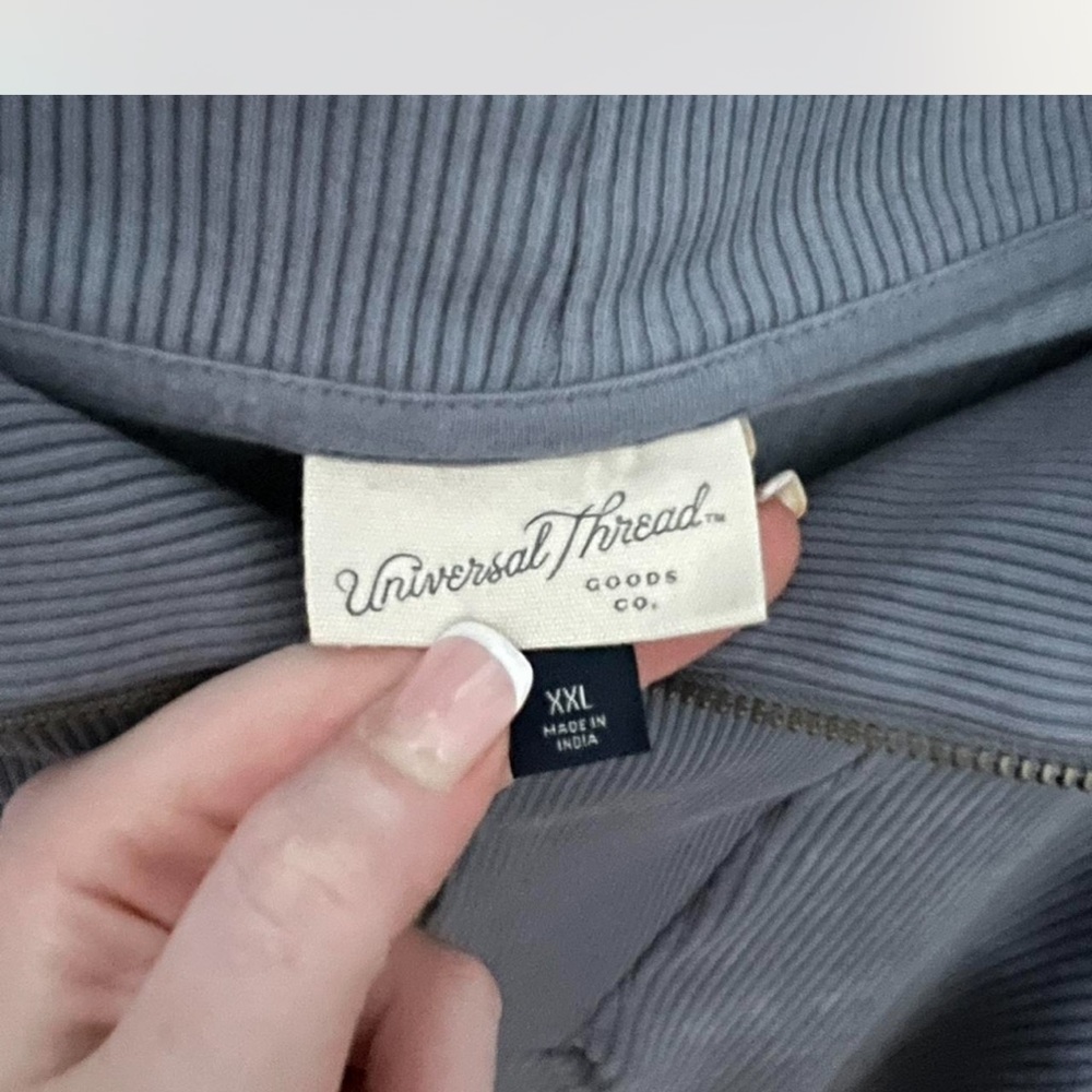 Universal Thread Gray Zip Up Sweater - image 2